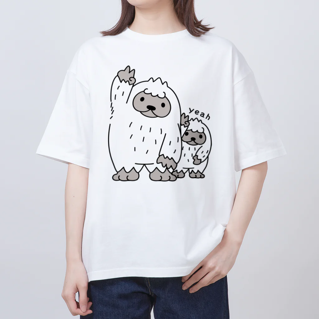 イラスト MONYAAT のイエティのイエ～イ　とうちゃんがちょっとじゃま オーバーサイズTシャツ