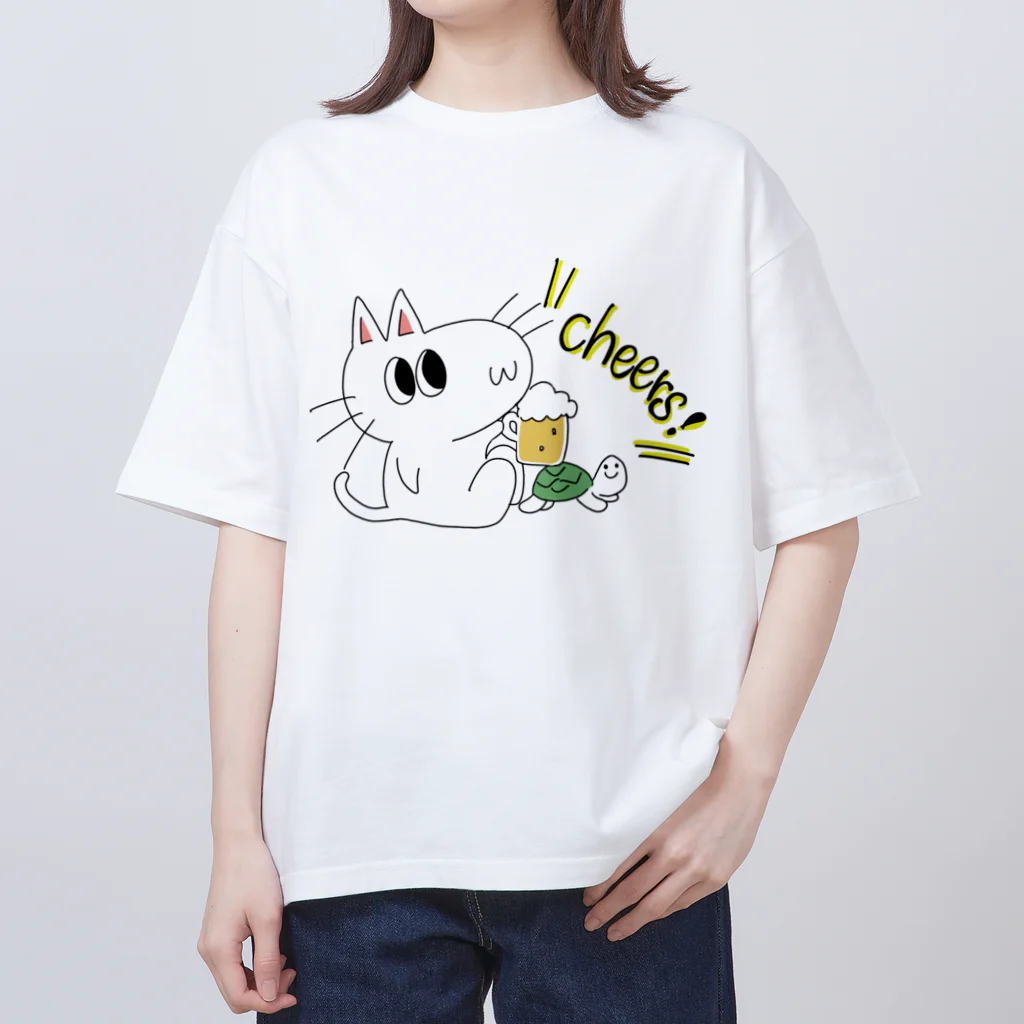 アランさんドロンさんの乾杯アランさん オーバーサイズTシャツ