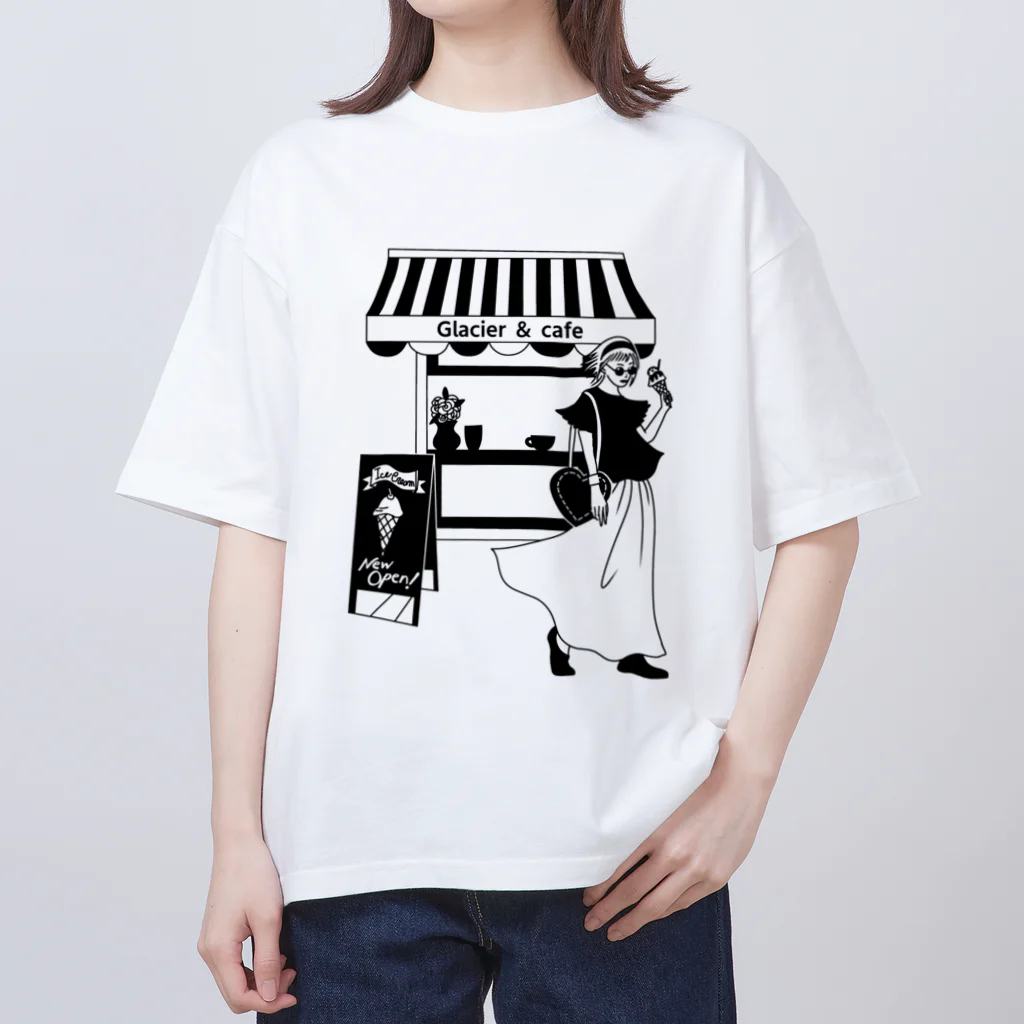 mimii-dolceのGlacier&cafe オーバーサイズTシャツ