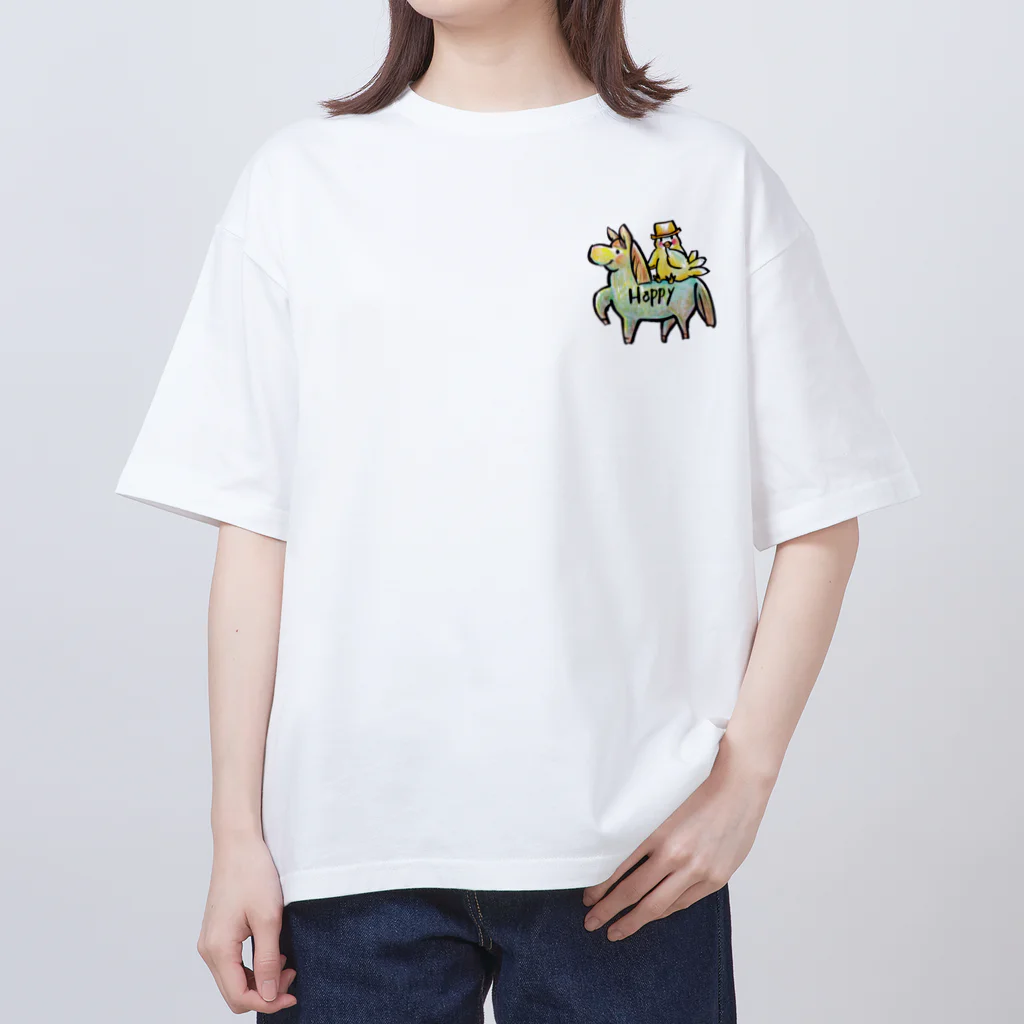 阿蘇のスピリチュアルカウンセラー綾野コトリ☆OFFICIAL SHOPのhappy_001 オーバーサイズTシャツ