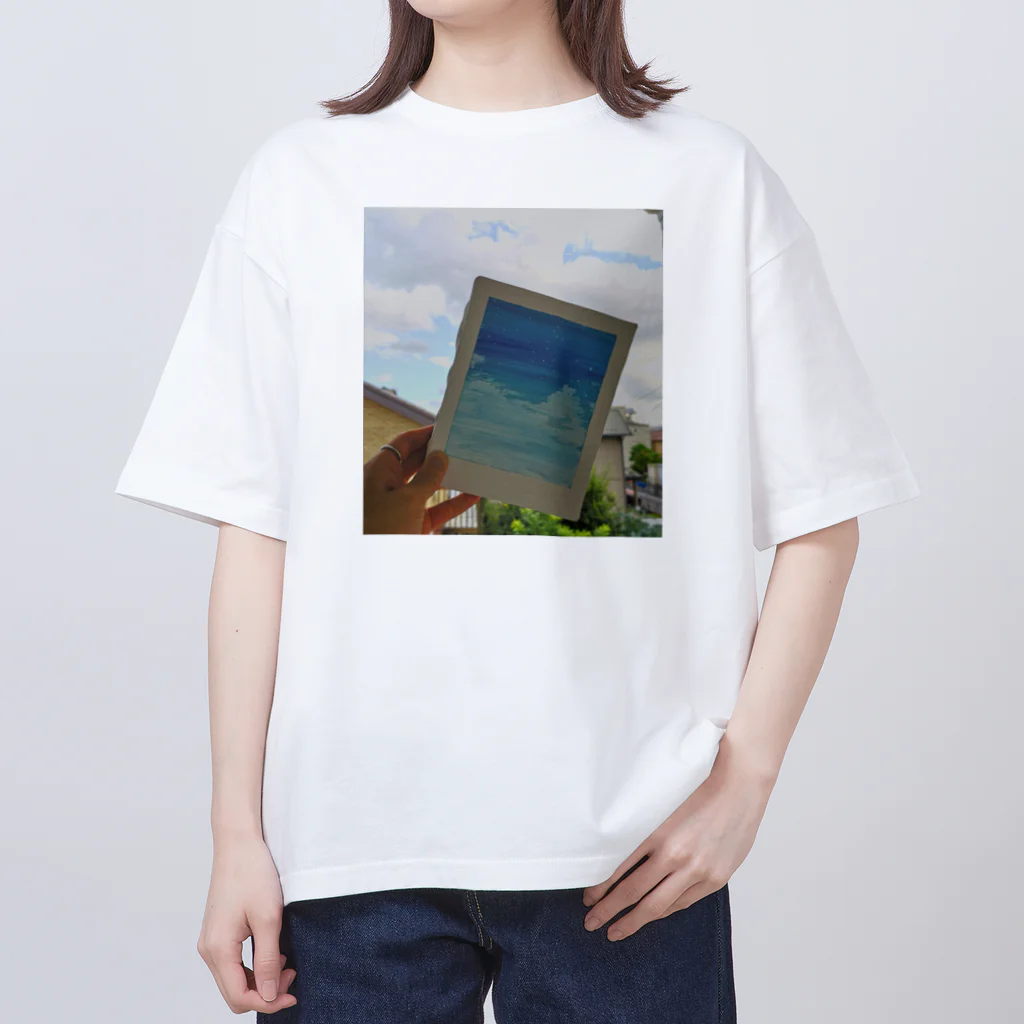 キャンバスアート_ショップの青空と蒼空と オーバーサイズTシャツ