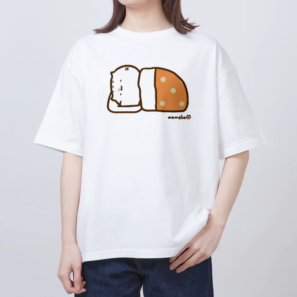 まめこ'ずショップの寝るねこ オーバーサイズTシャツ