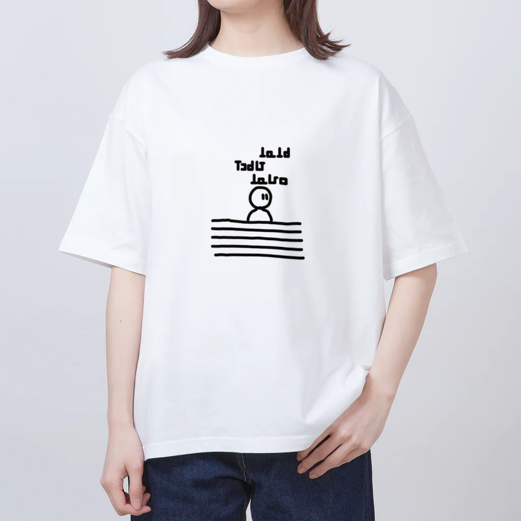 თარბოში@アマチュア人間の理想、情報(ウリ文字) Oversized T-Shirt