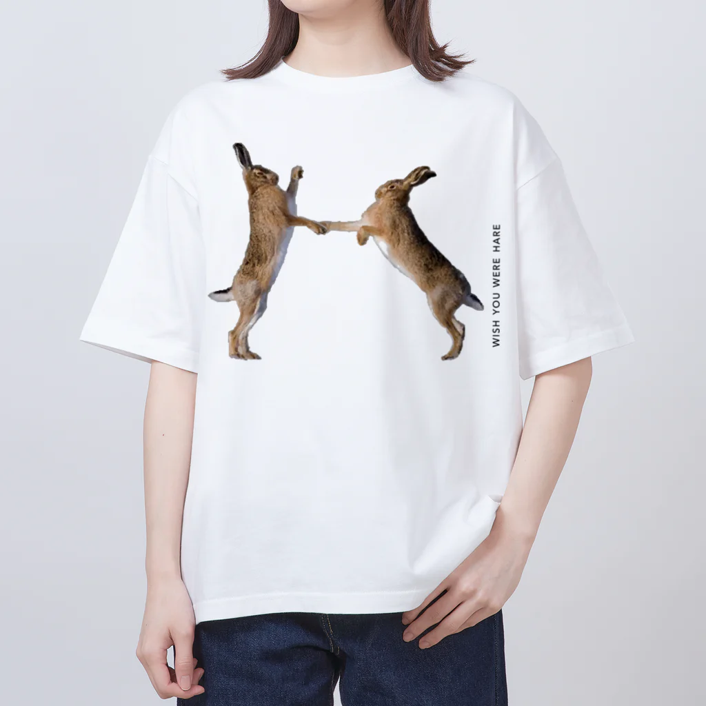 AngelRabbitsのWISH YOU WERE HARE オーバーサイズTシャツ