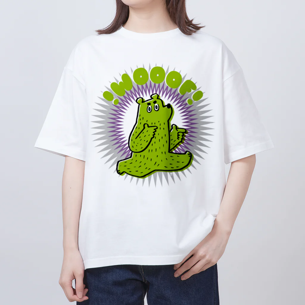 WOOOF!!!のWOOOF! グリーン オーバーサイズTシャツ