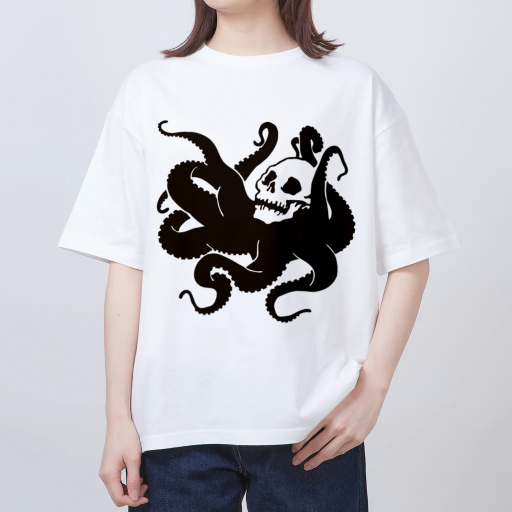 #眠れる怖い話のシンプル眠蛸 オーバーサイズTシャツ