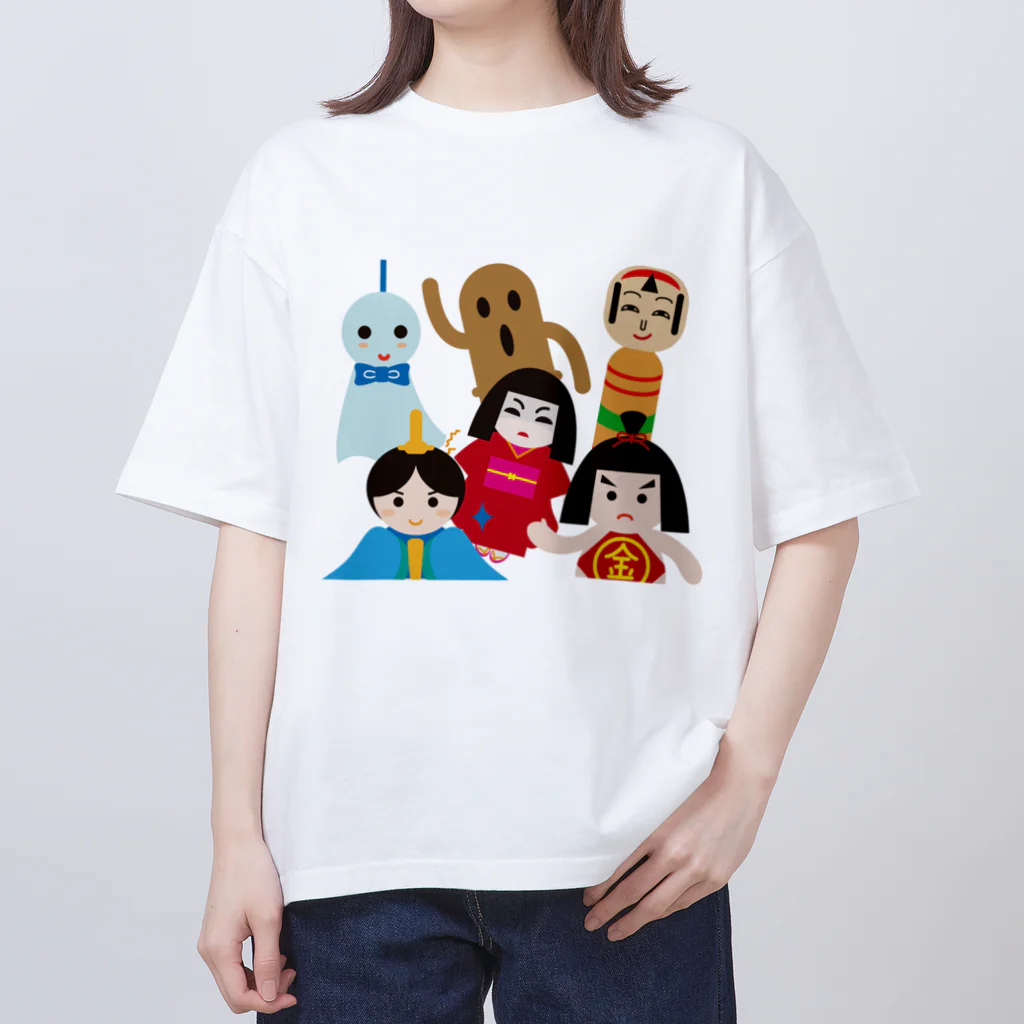 フォーヴァの日本の人形ALL－hina doll and dolls of the world－お雛はんと世界の人形たち－ オーバーサイズTシャツ