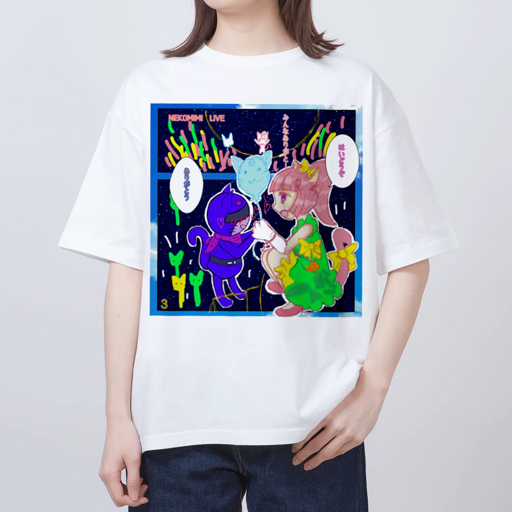 さくらんぼねこの猫耳戦隊革命にゃ〜 Oversized T-Shirt