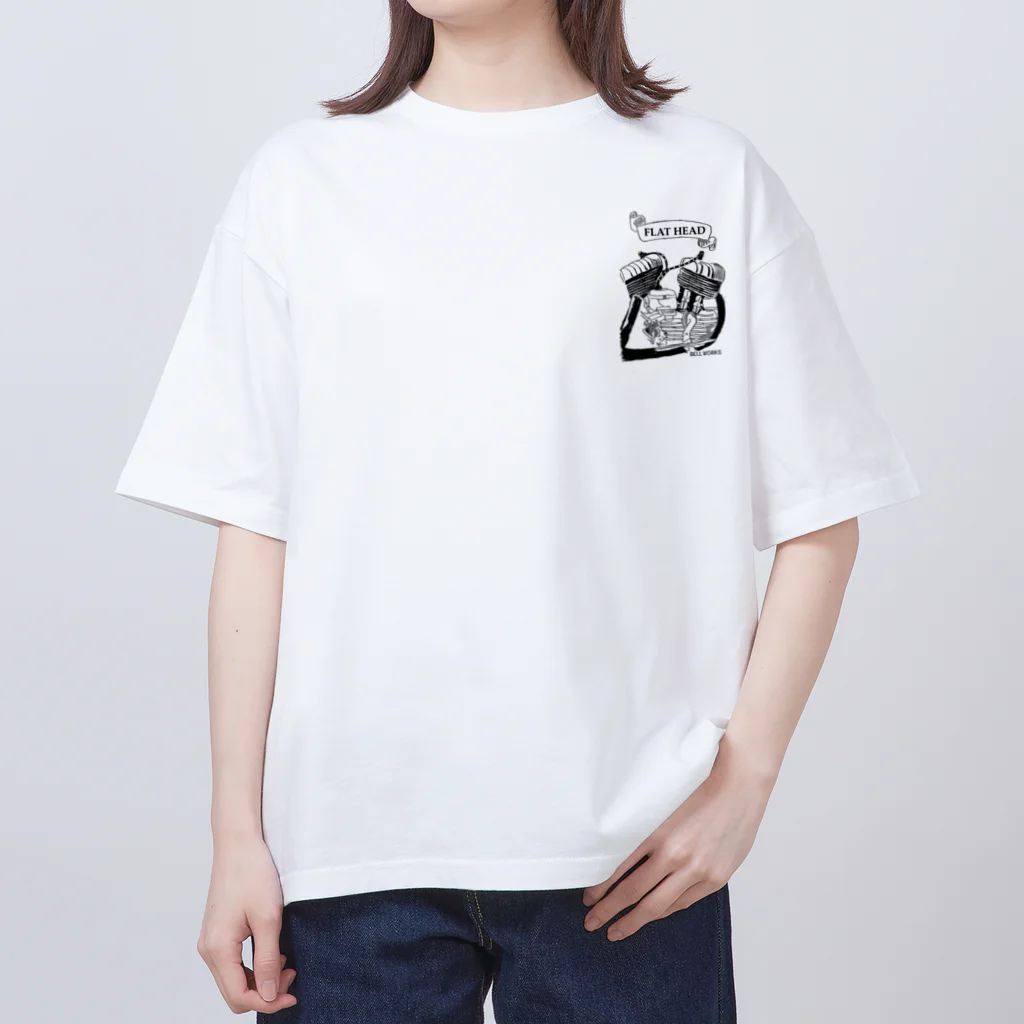 BELL WORKSのハーレー　エンジン　 Oversized T-Shirt