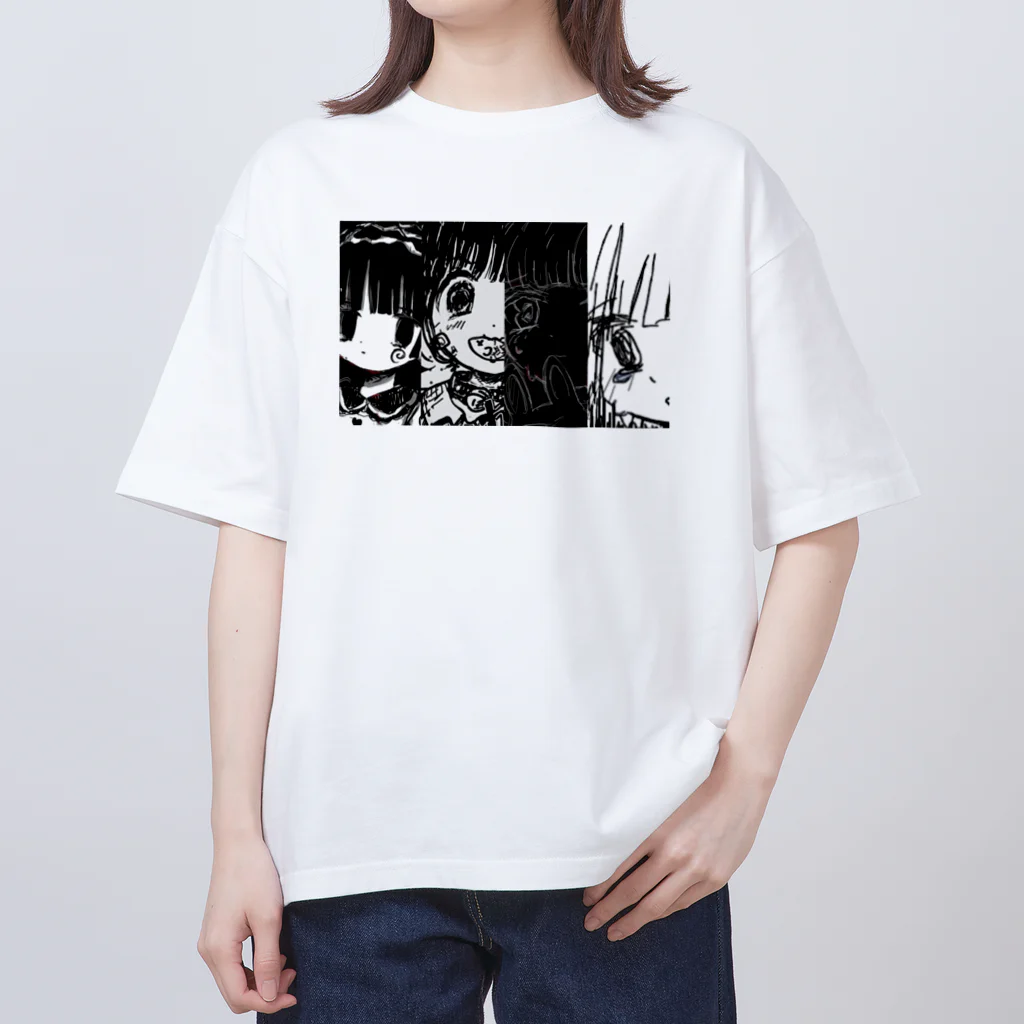 塩林檎の🖤🤍 ×2 オーバーサイズTシャツ