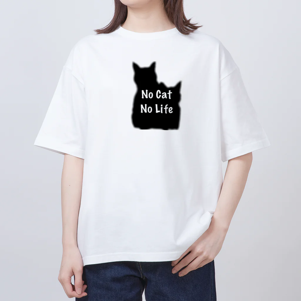 たんぽぽの家のNo Cat No Life オーバーサイズTシャツ