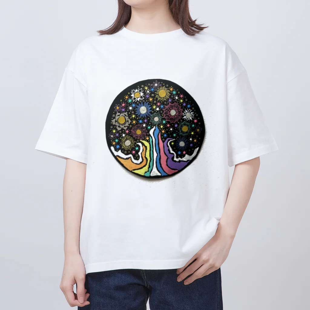 5jigenartの幸せになる世界樹 オーバーサイズTシャツ