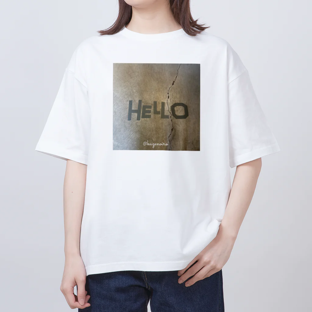 kazenoiroのHELLO！ オーバーサイズTシャツ