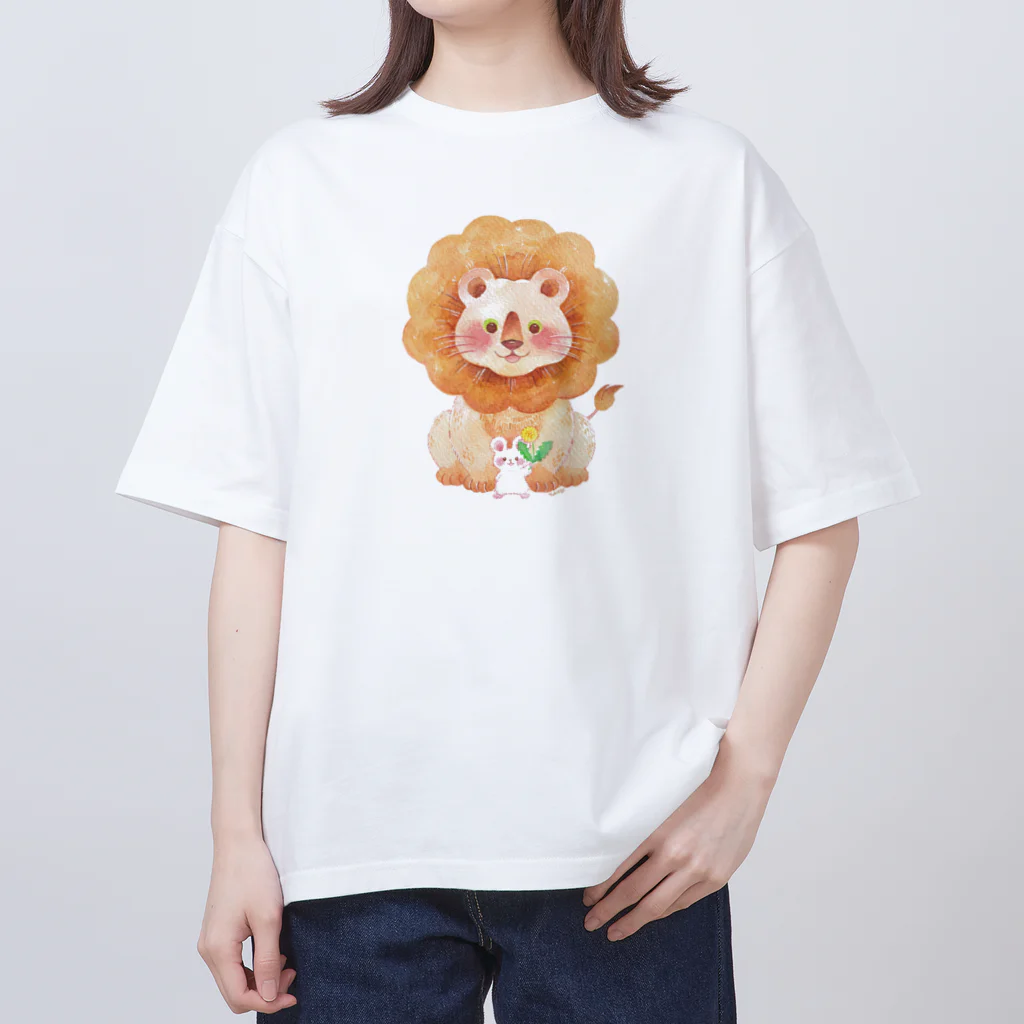 Yukie Shiratori (しらとり ゆきえ)のライオン君とネズミ君 Oversized T-Shirt