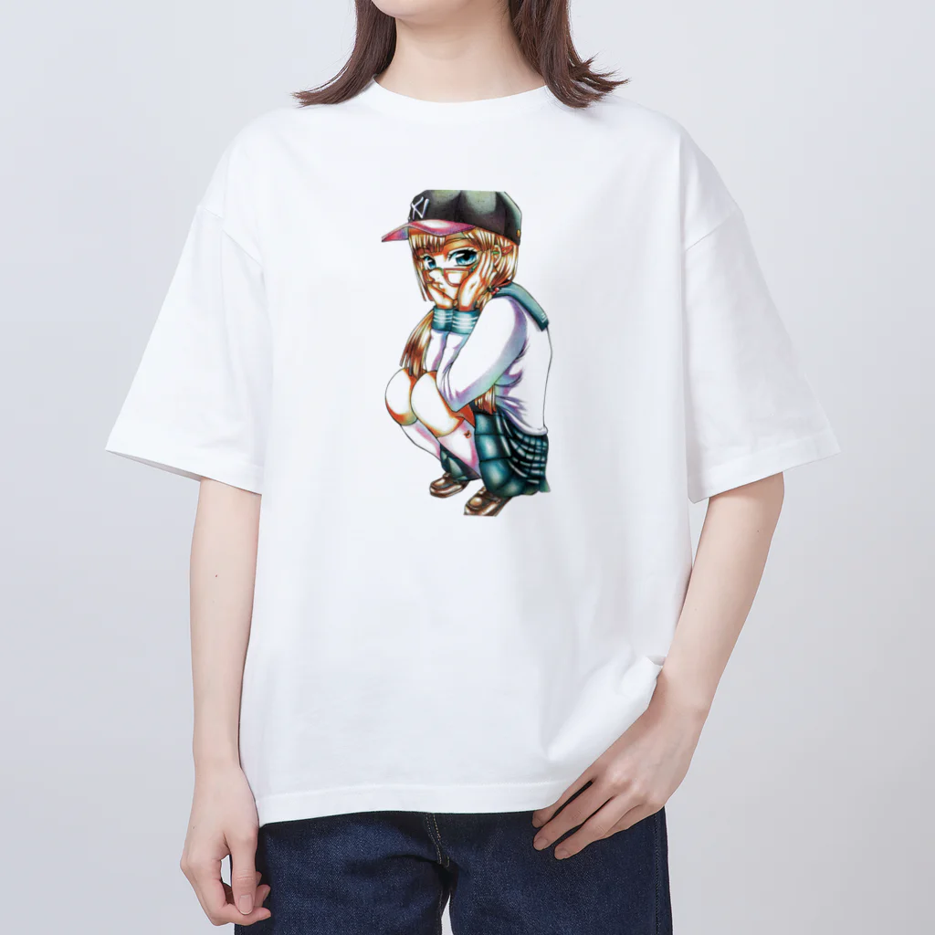 弐０Heartsの眼鏡ＪＫ オーバーサイズTシャツ