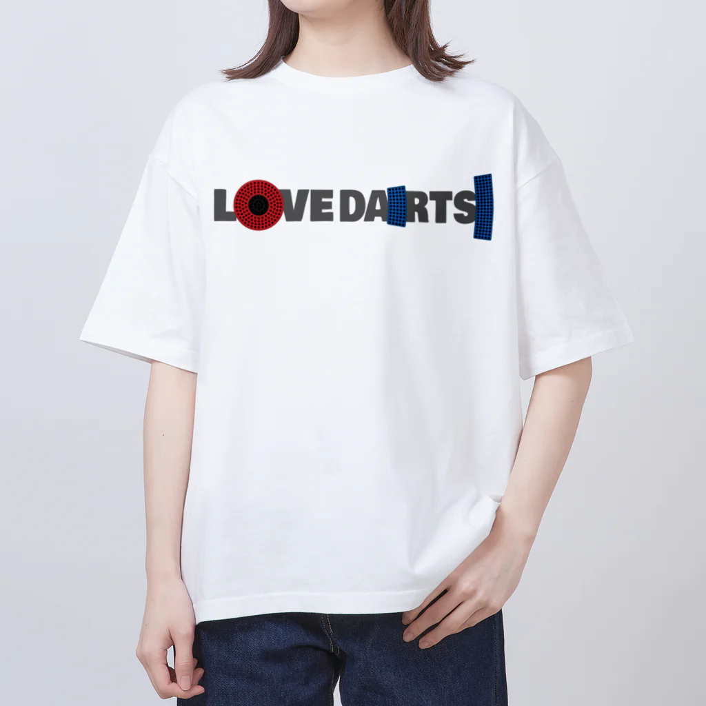 036（オサム）@南阿佐ヶ谷麻雀部の【ダーツ】LOVE DARTS（ボード） オーバーサイズTシャツ