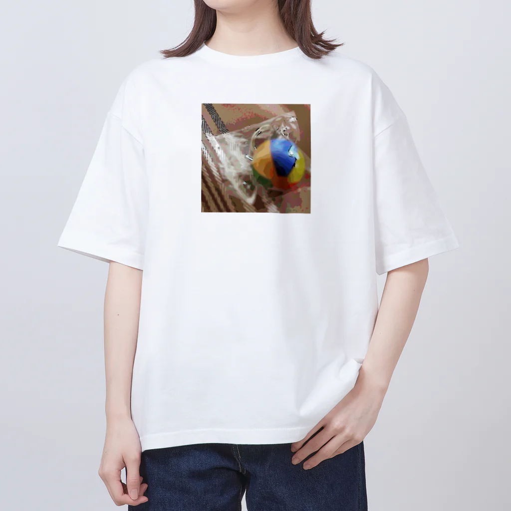 サノズのビーチボールのユニークなデジタルフォトデータ Oversized T-Shirt