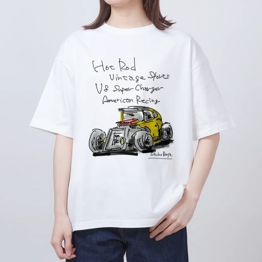 スタジオばんやのホットロッド　アメリカンスポーツ Oversized T-Shirt