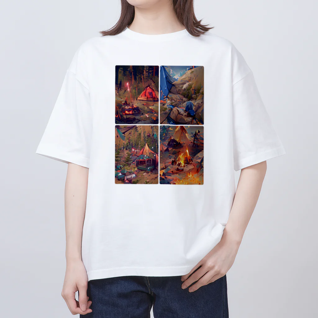 akira_honのテント泊 オーバーサイズTシャツ