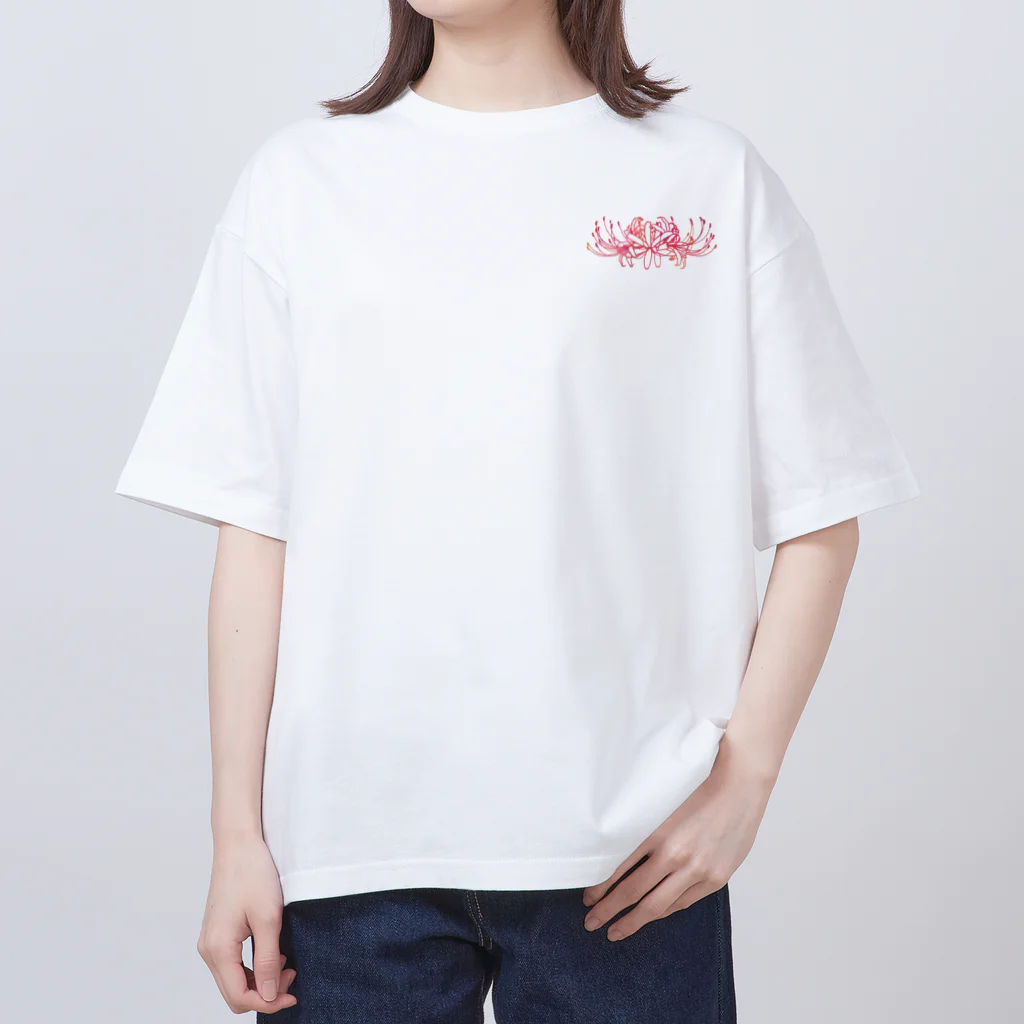 綾錦工房 りこりすの曼珠沙華 - 朧 【黄昏】 オーバーサイズTシャツ