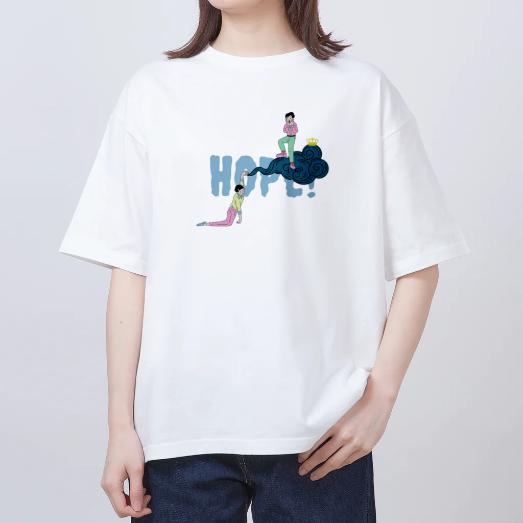 蒼のしがみつく若者 オーバーサイズTシャツ