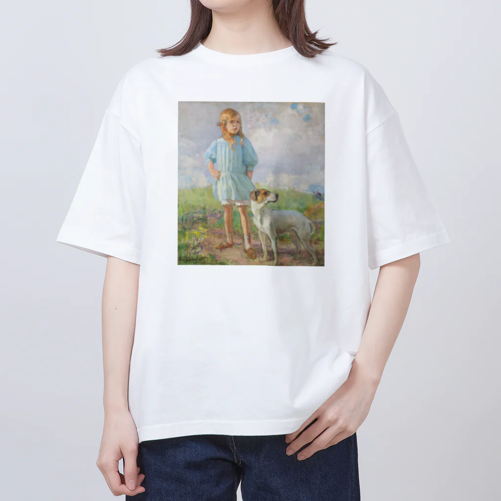 kaigaのエーロ・ヤルネフェルト 「少女と犬」 （1910） オーバーサイズTシャツ