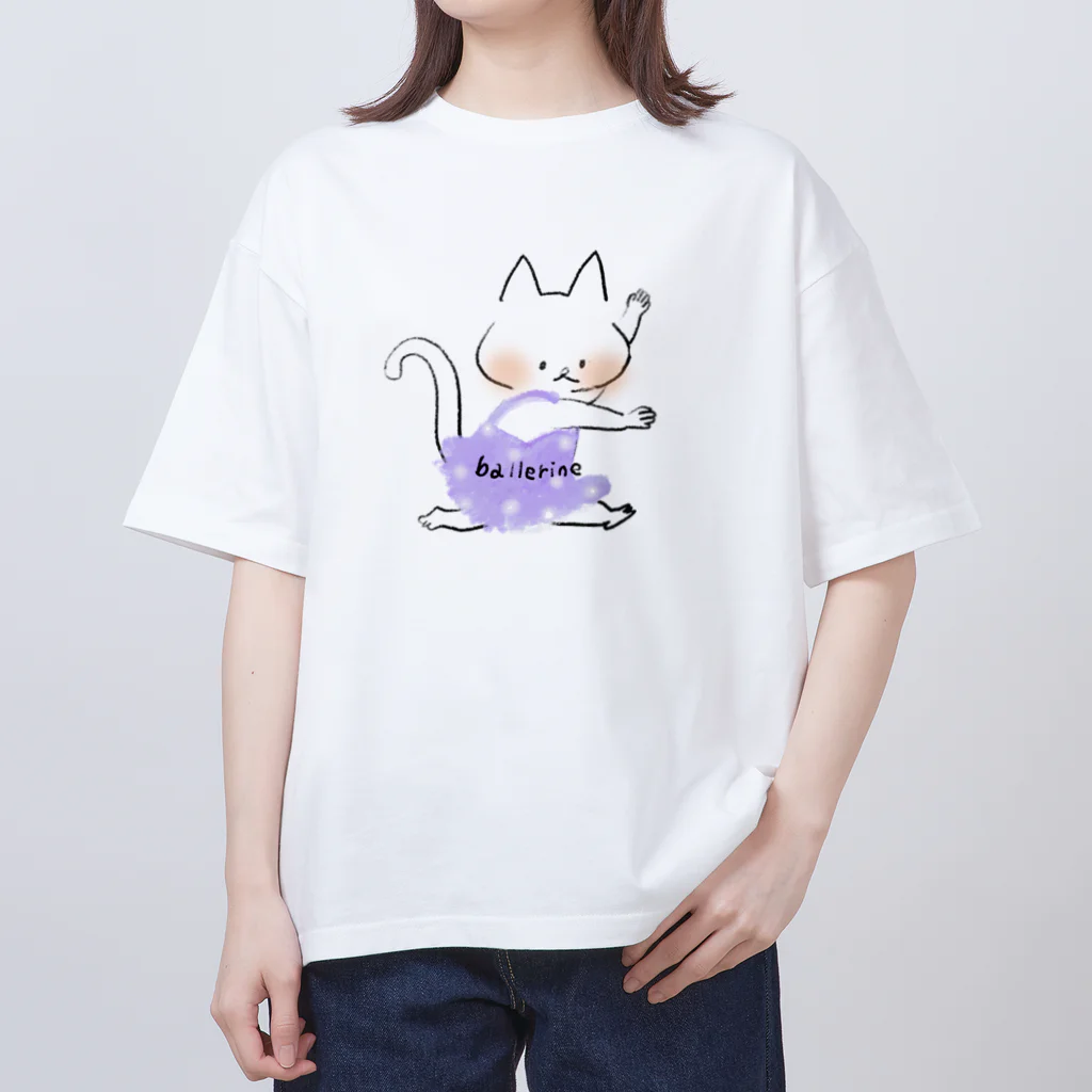 taiyakikoのねこバレリーヌ オーバーサイズTシャツ