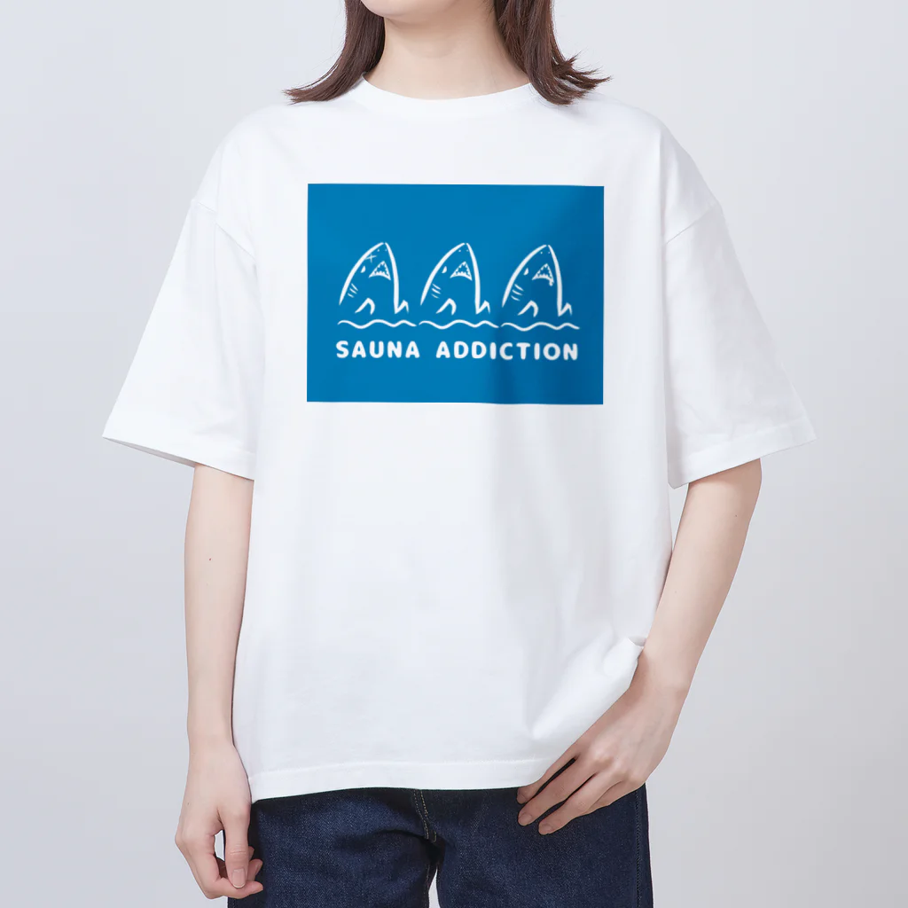 マインドマインのサウナ中毒 SAUNA ADDICTION 鮫 オーバーサイズTシャツ