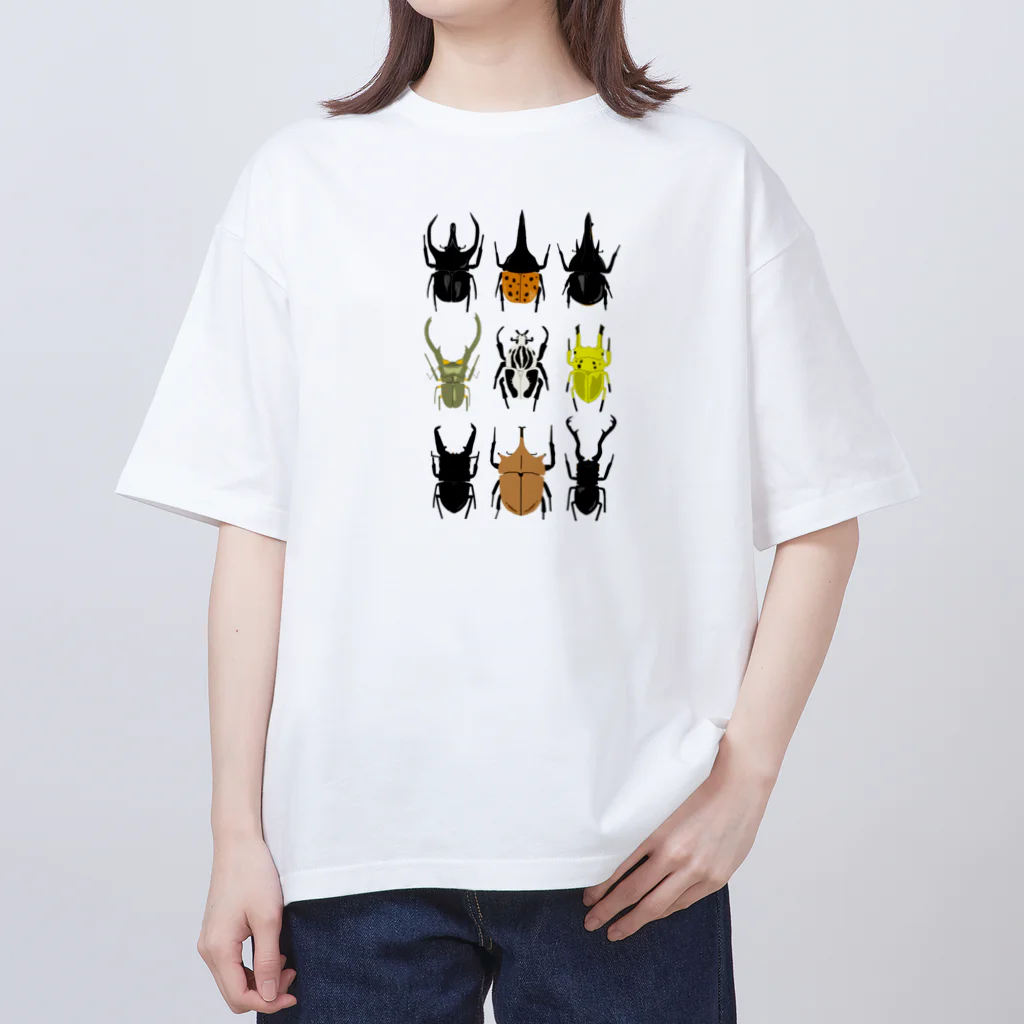 🐝KontyuMamaの世界のカブトムシクワガタ Oversized T-Shirt