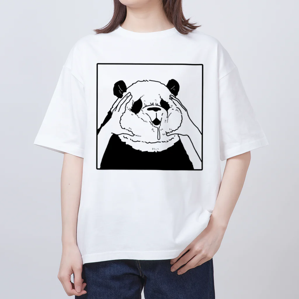 wakutaのむぎゅっとされているパンダ Oversized T-Shirt