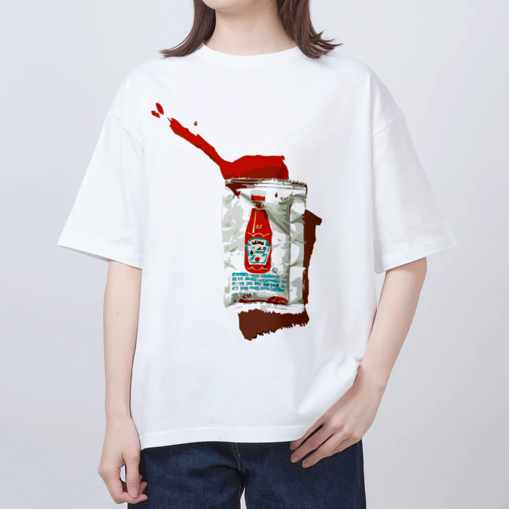 daddy-s_junkfoodsのKETCHUP Oversized T-Shirt