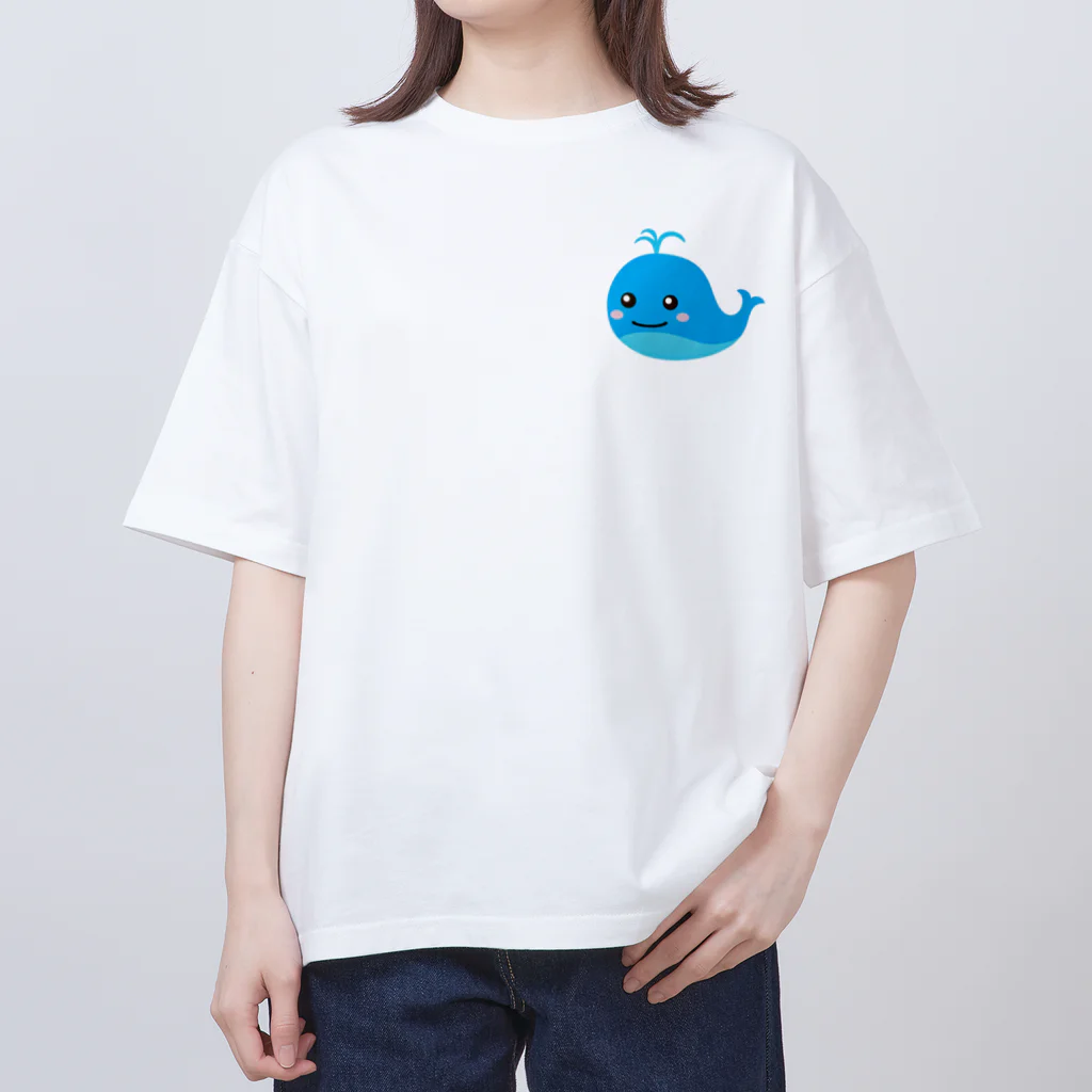 BLUE-SKYのくじらのクーちゃん Oversized T-Shirt