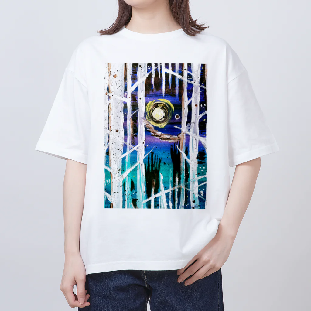 Laugh Rain Laboの月ひとつ、月ふたつ Oversized T-Shirt