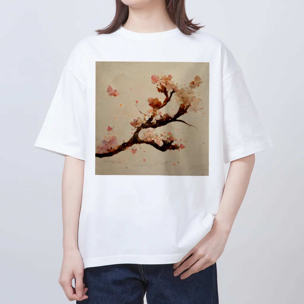 2024のAI「桜」Tシャツ（1） Oversized T-Shirt