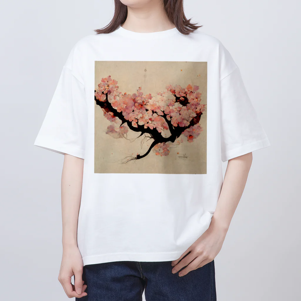 2024のAI「桜」Tシャツ（2） Oversized T-Shirt