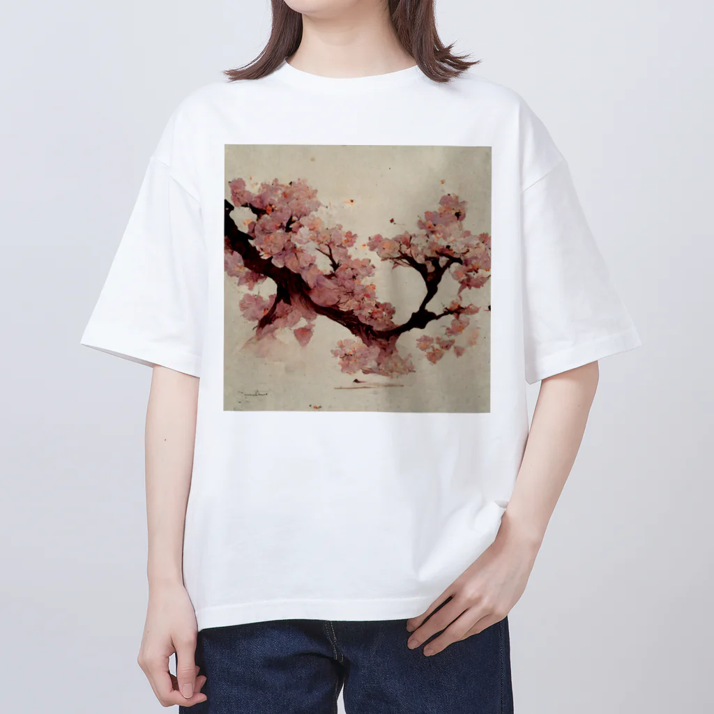 2024のAI「桜」Tシャツ（3） オーバーサイズTシャツ