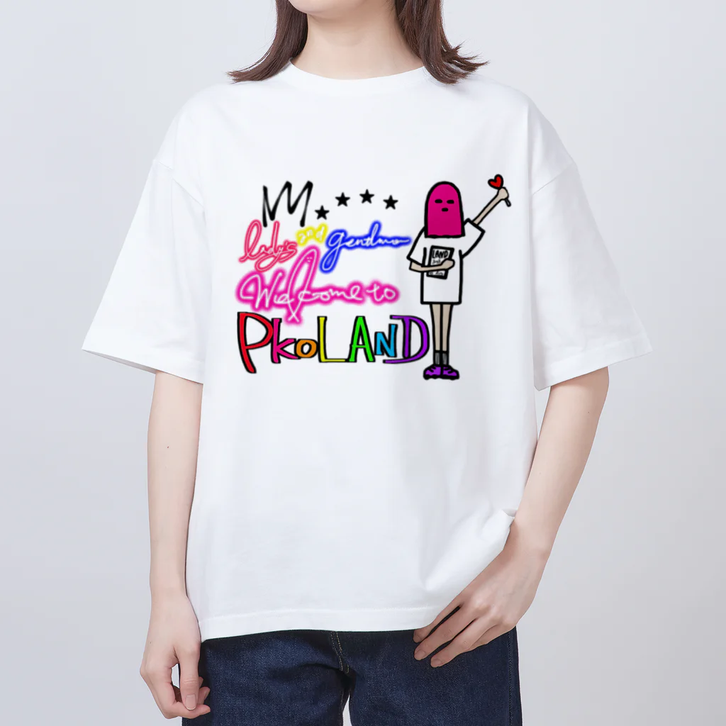 PkoLAND👑のWelcome to ぴーこらんど⭐️ オーバーサイズTシャツ