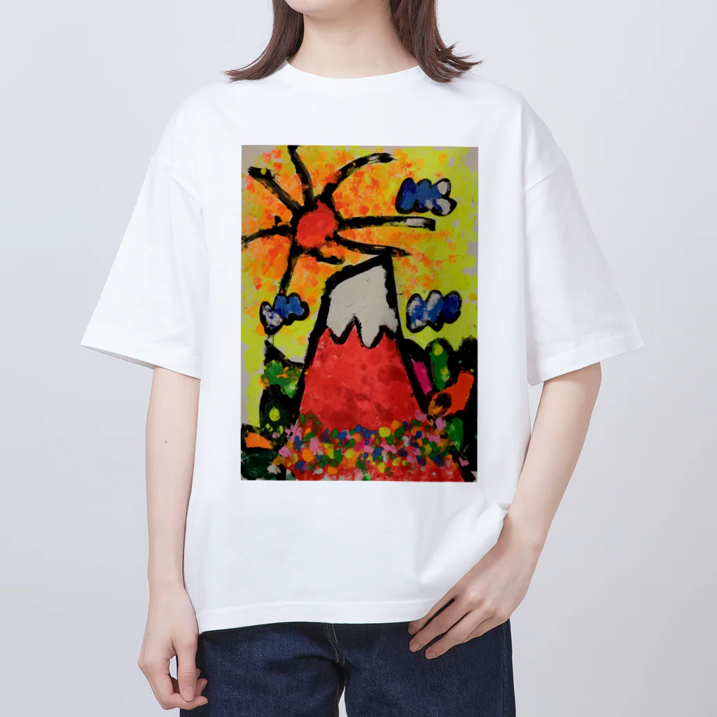 megu2525のHIROSHIの赤富士 Oversized T-Shirt