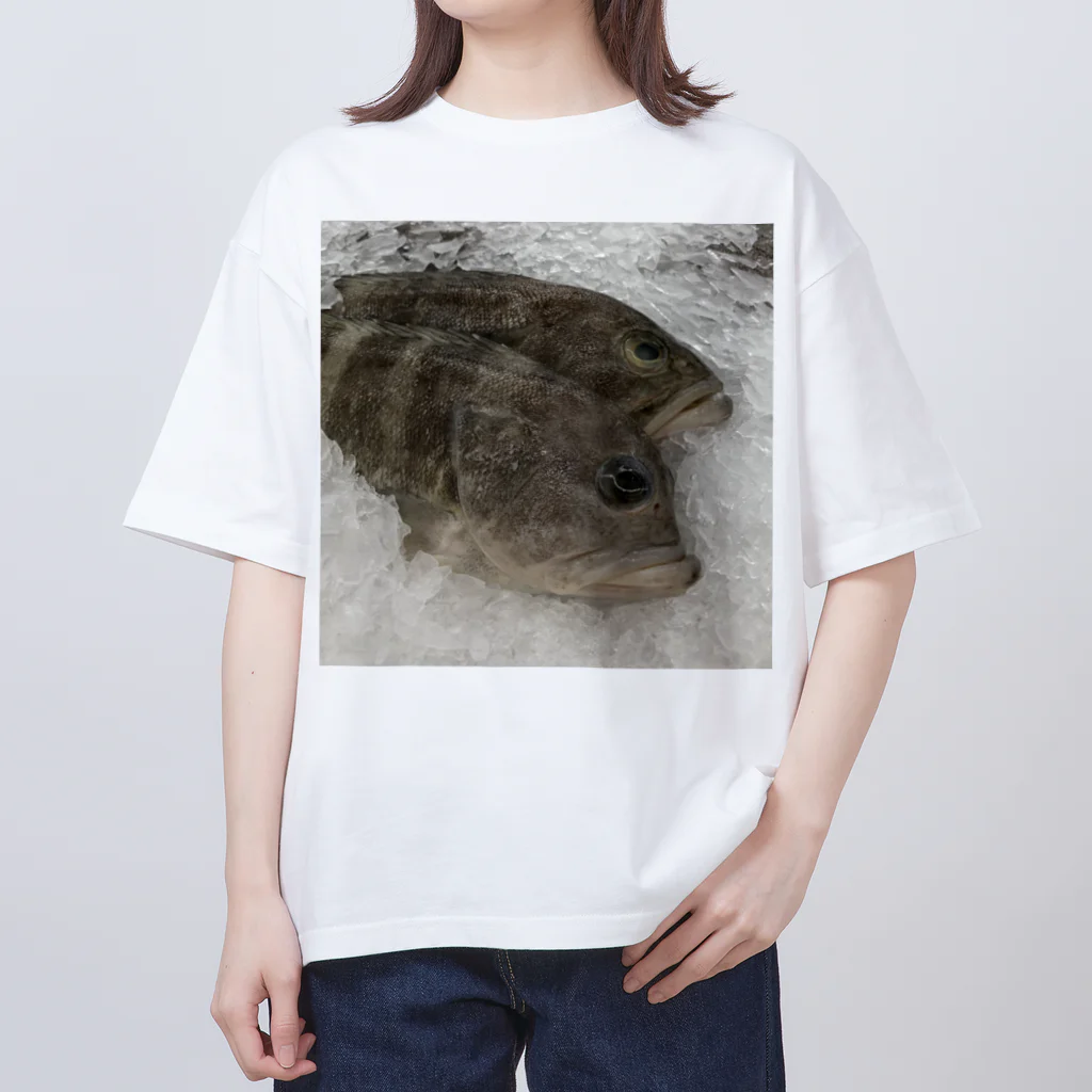 neko2424のアジアの街魚-下唇の出た魚 オーバーサイズTシャツ