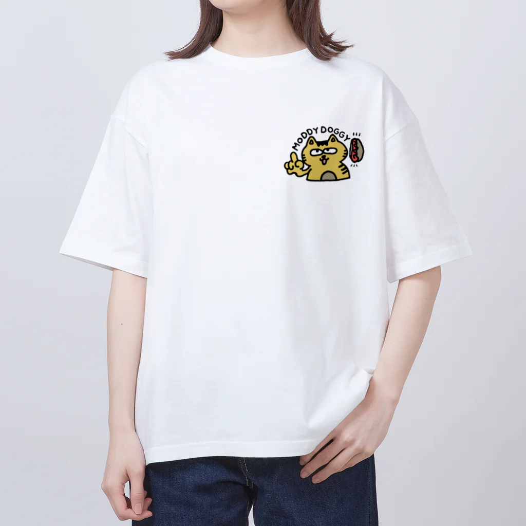 MODDY DOGGYのブサイク猫ドギーくん ゆりえVer. オーバーサイズTシャツ