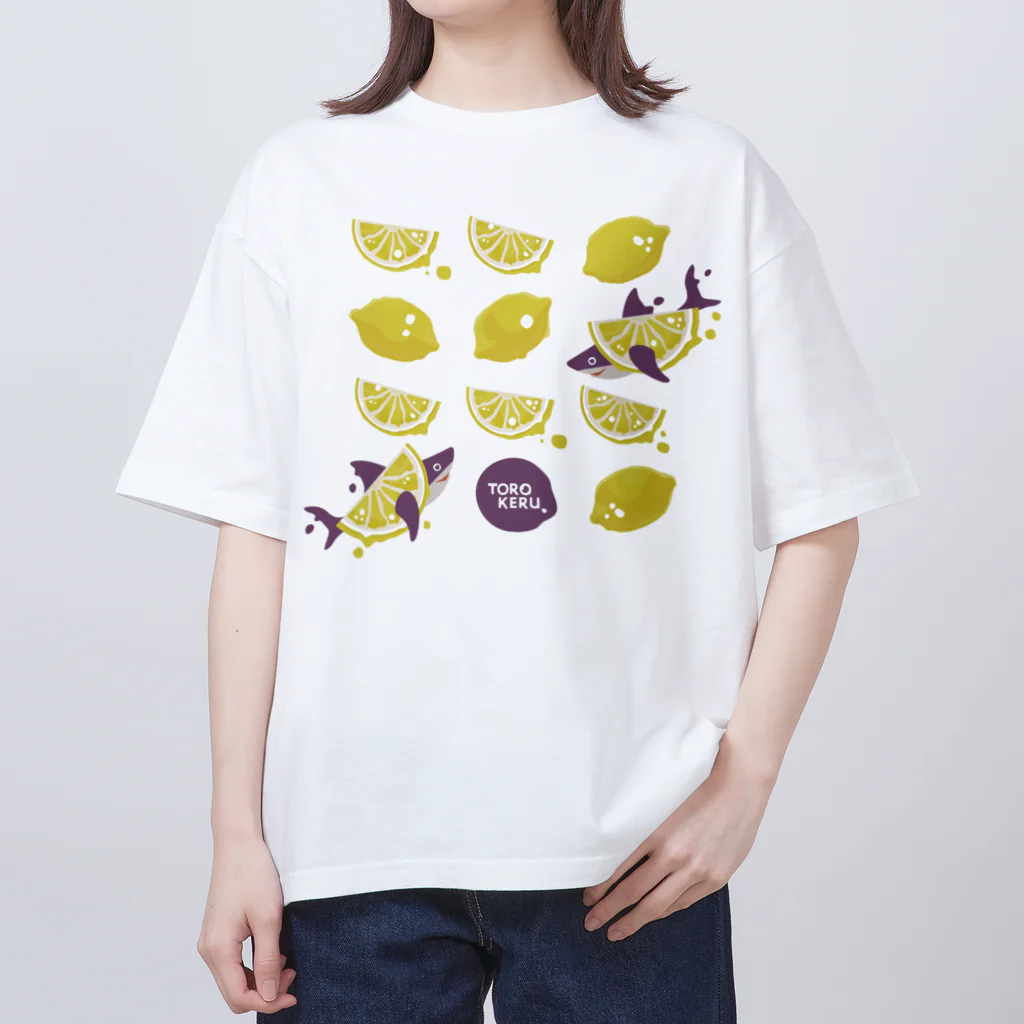 さかたようこ / サメ画家の檸檬ととろけるおサメさん | TOROKERU SHARK Fresh Lemon! オーバーサイズTシャツ