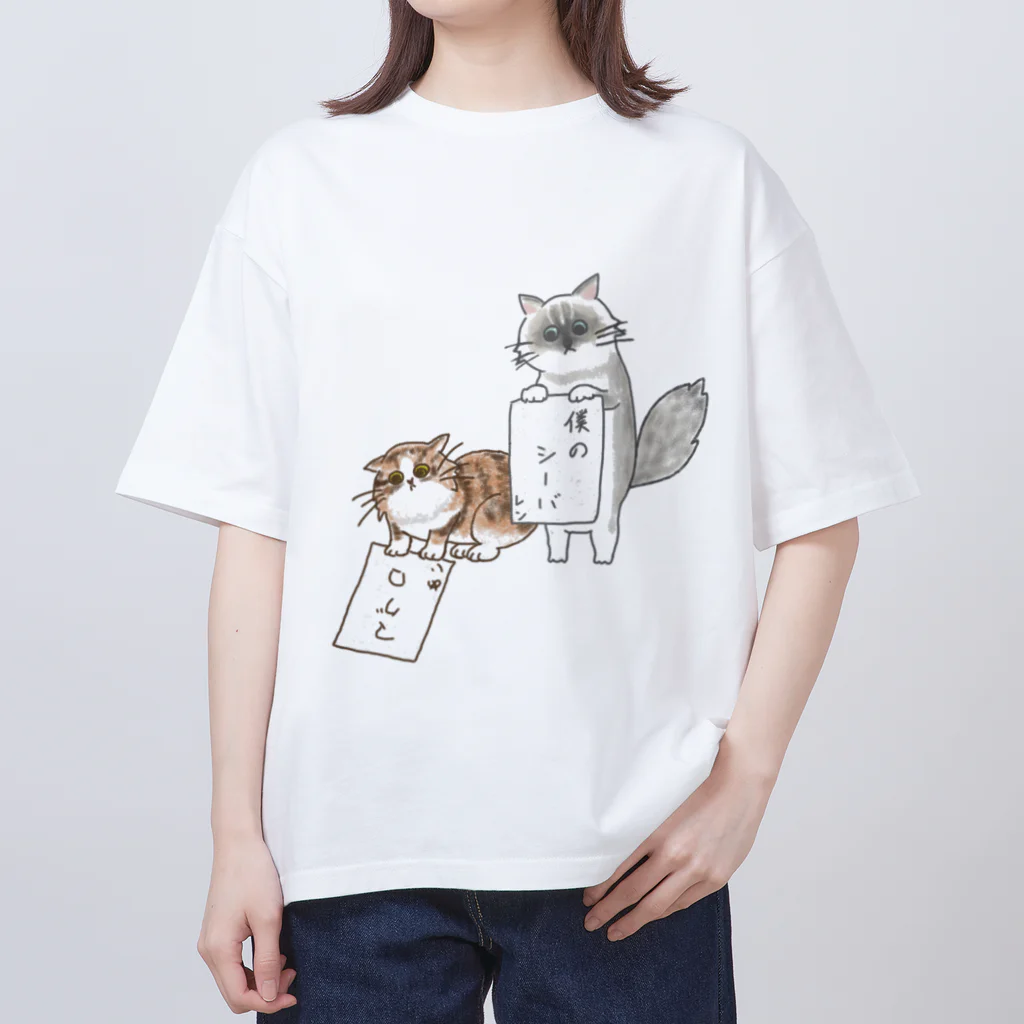 淡水魚のお習字 オーバーサイズTシャツ