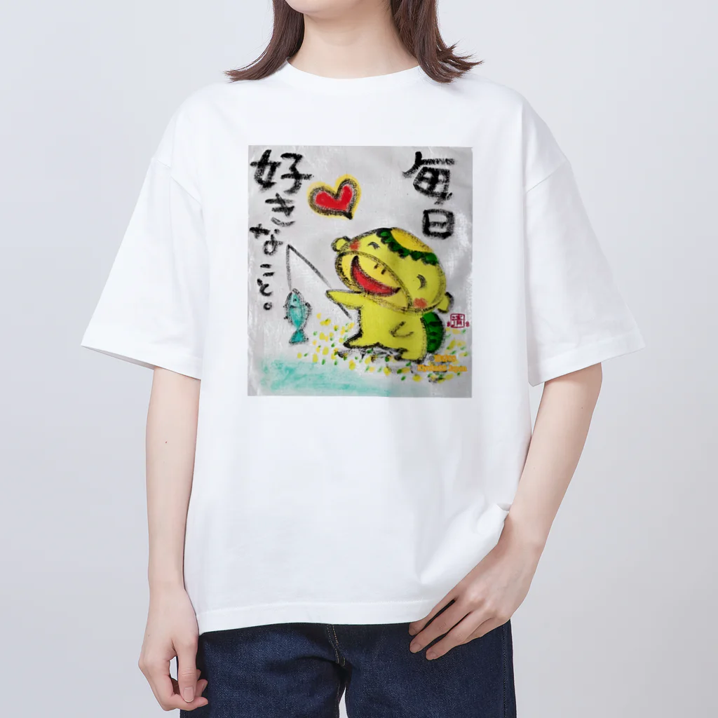 KIYOKA88WONDERLANDの毎日好きなことカッパくん オーバーサイズTシャツ