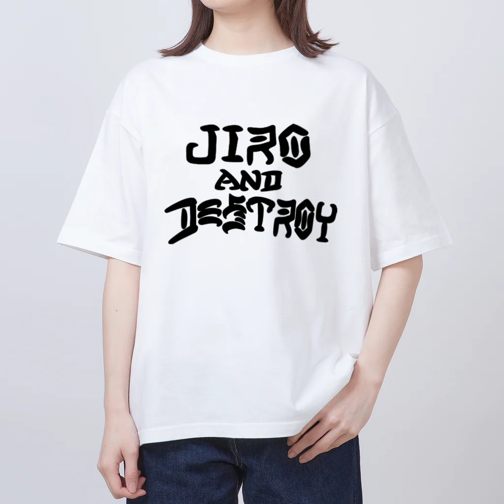 おもしろいTシャツ屋さんのJIRO AND DESTROY 二郎 ジロリアン Oversized T-Shirt