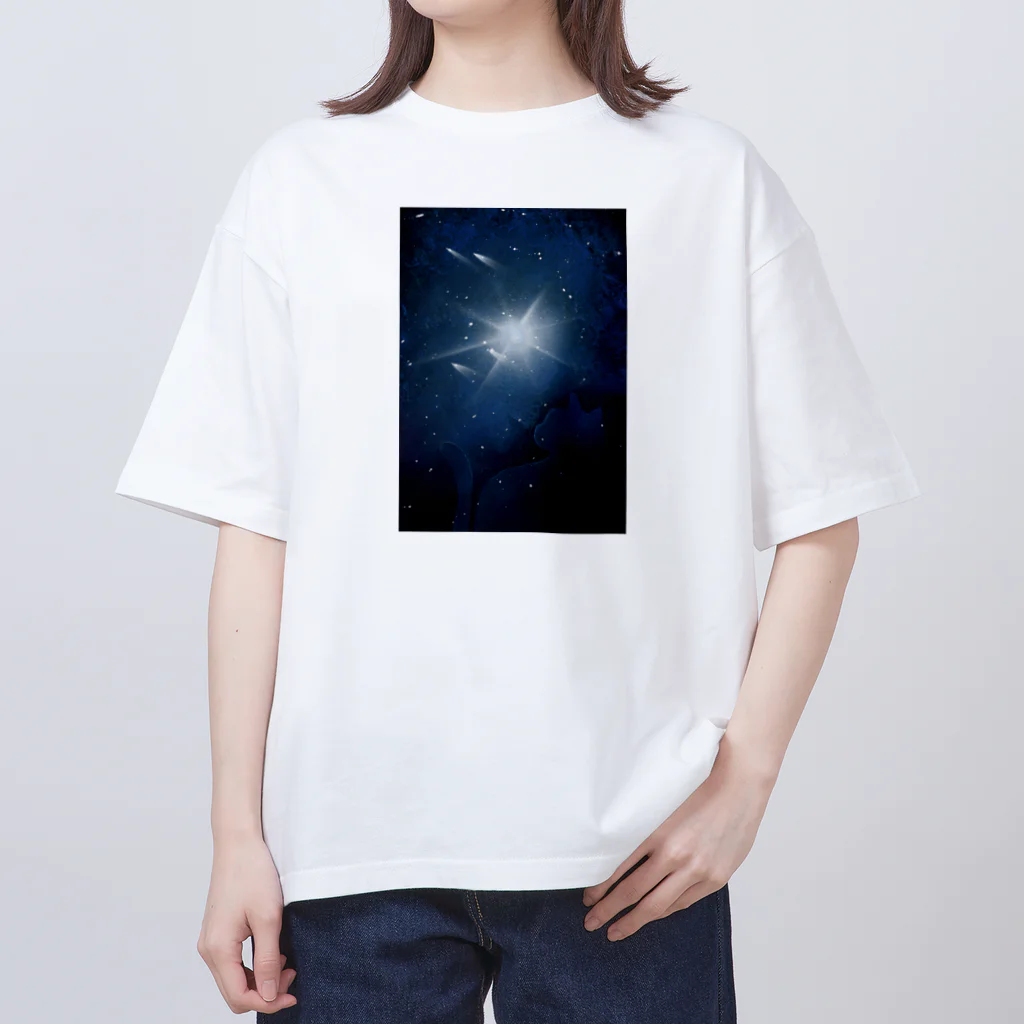 Shopカンパチの宇宙ネコ オーバーサイズTシャツ