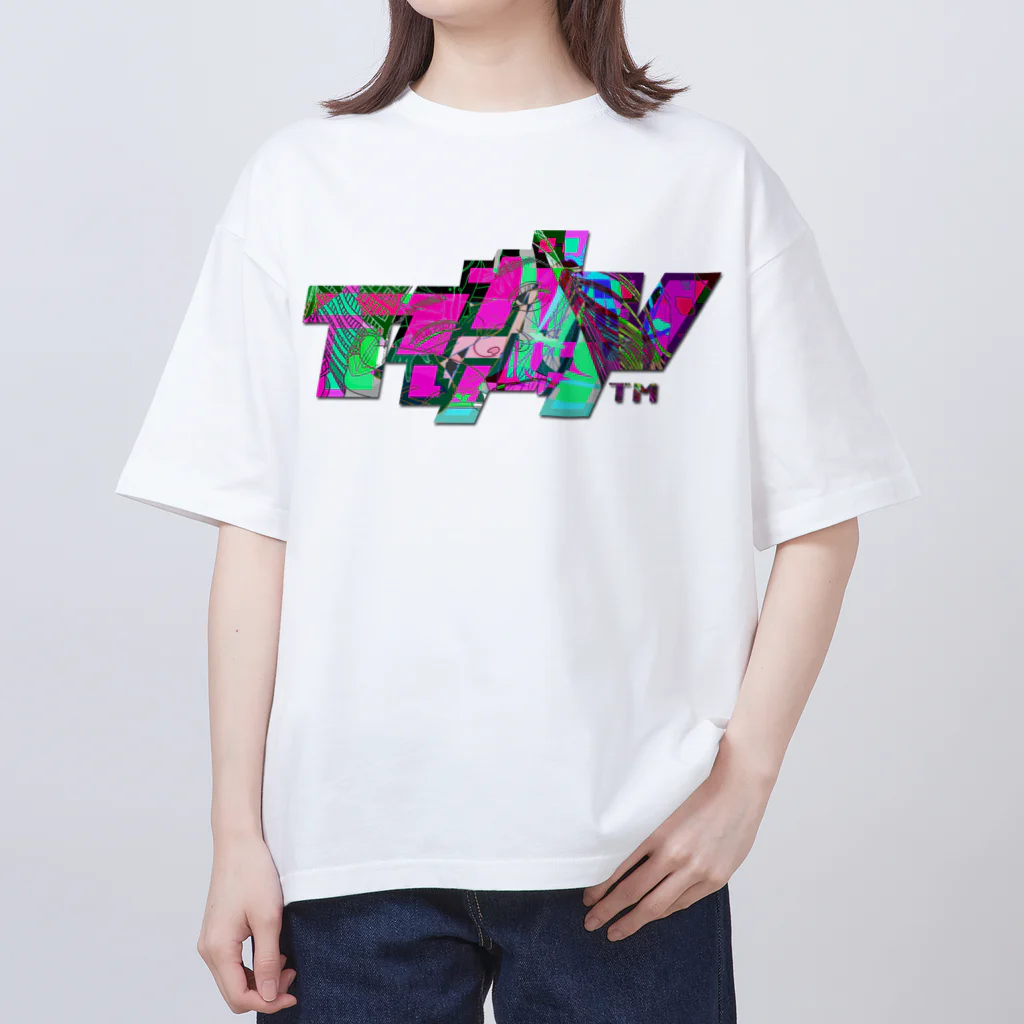 VRIGVTVSHI のアリガタシ™ NEON WHITE オーバーサイズTシャツ