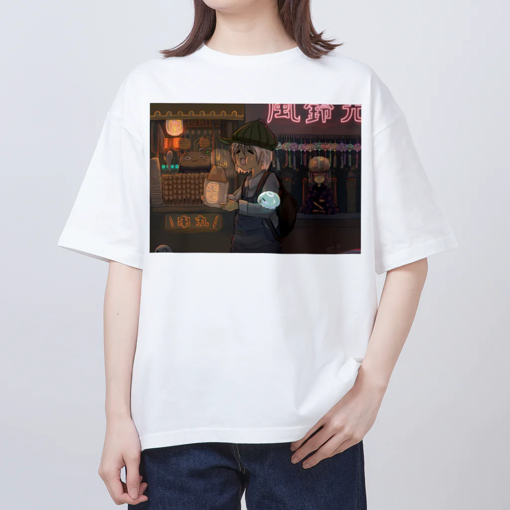 雪之丞ଳ⸒ ⸒の【くらげのくらー】フライドデカチキン Oversized T-Shirt