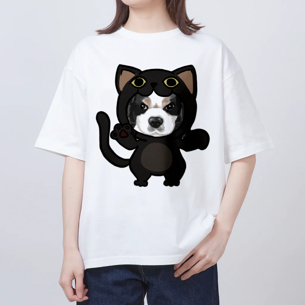 みきぞーん｜保護猫 ミッキー画伯と肉球とおともだちのmaruku Oversized T-Shirt