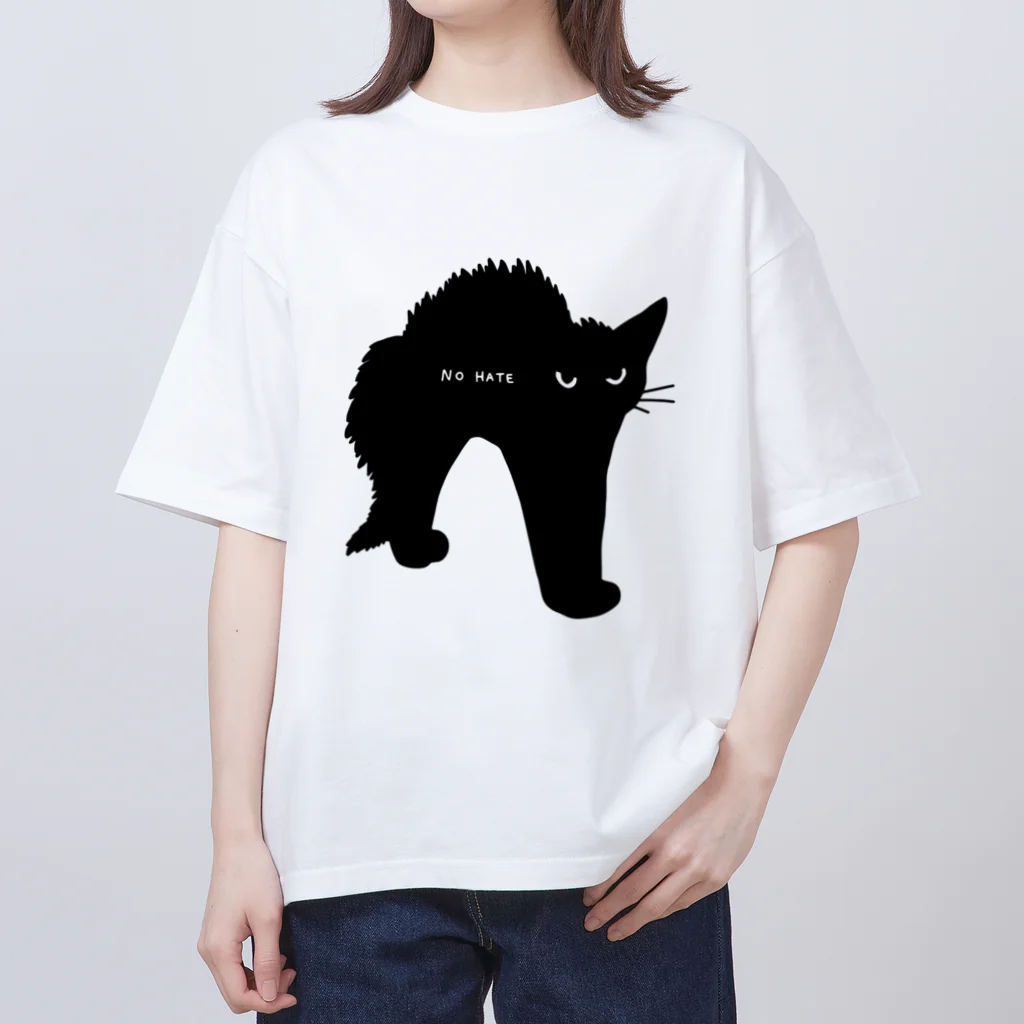 ミズモ雑貨店のNO HATE : ネコ オーバーサイズTシャツ