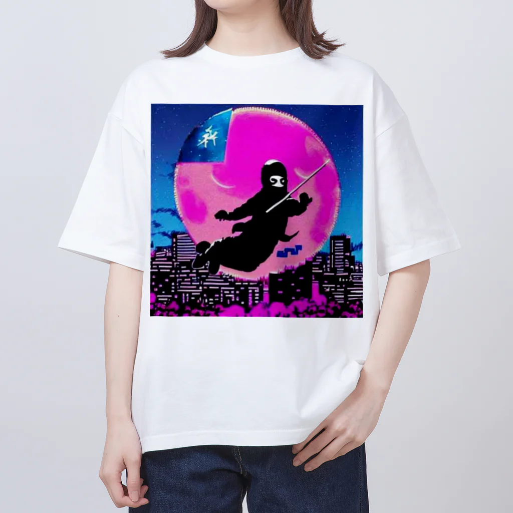 MedicalKUNの圧倒的芸術感の月夜の忍者★ オーバーサイズTシャツ